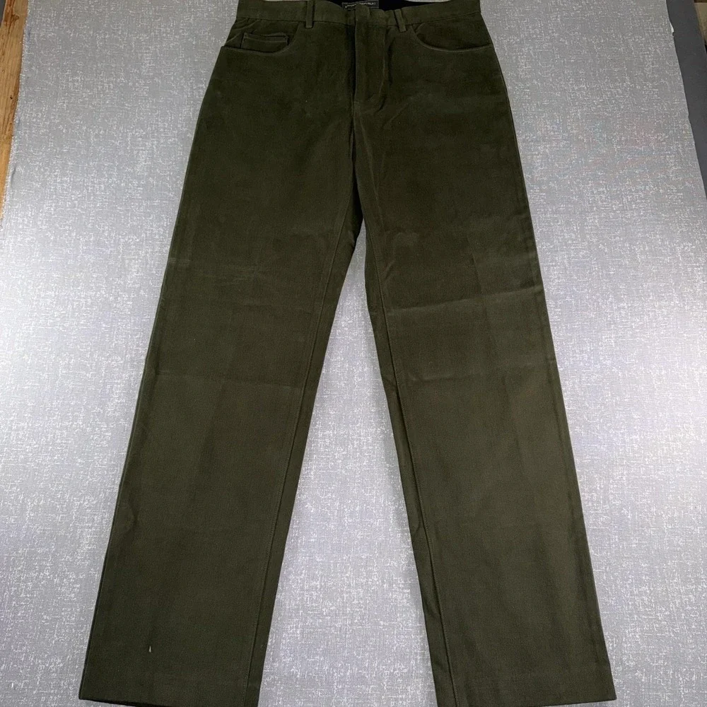 Banana Republic Chino Pants Mens 35x34 Green Cotton Straight Leg 5-Pocket Casual